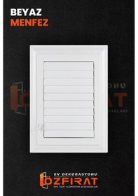 Resim Menfez Banyo, Tuvalet - Wc Havalandırma Menfezi Plastik Beyaz Ölçü Seçenekli 