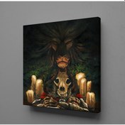 Resim Kuru Kafa Aslan Kanvas Tablo 