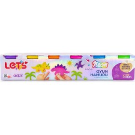 Resim Lets 6 Renk Neon Oyun Hamuru 660 G Çok Renkli 