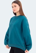 Resim Slazenger VIA Kadın Oversıze Petrol Sweatshirt 
