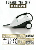 Resim OBRAX 2000w Çok Fonksiyonlu Buharlı Temizleyici Temizlik Makinası 