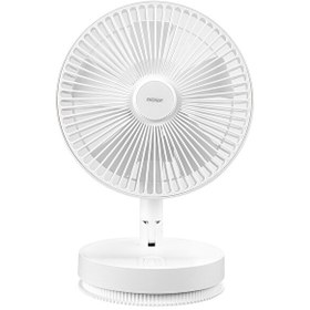 Resim Everest EFN-600 2000 mAh Şarjlı USB Fan Taşınabilir Masaüstü Beyaz Vantilatör 