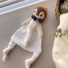 Resim Amigurumi Şapkalı Penguen Oyuncak - Uyku Arkadaşı 