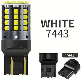 Resim Dashanshop 7443 Led Canbus Beyaz W21w T20 Araç Iç Aydınlatma Ampulü Yedek 