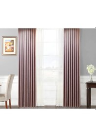 Resim Evdepo Home Pudra Düz Renk Soft Fon Perde Tek Kanat Pudra 