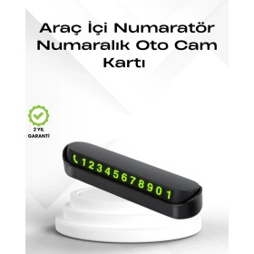 Resim Fosforlu Işıltı ile Araç Içi Telefon Numaratörü - Güvenli Parkın Anahtarı 