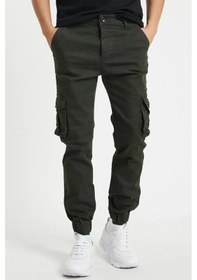 Resim E-fendi Erkek Kargo Jogger Pantolon Rahat Kesim Lastikli Paça Haki 