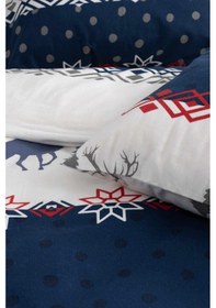 Resim Cotton Collection Kışlık Pazen Tek Kişilik Nevresim Seti Winter Renkli 