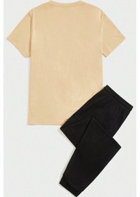 Resim Boğa Baskılı Eşofman Takımı Bej 
