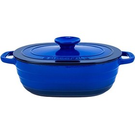 Resim Lava Experience Serisi 24x33 CM Oval Döküm Demir Kapak Mavi Tencere LV O TC6 33 YK6 B 