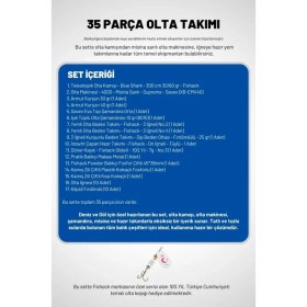 Resim Fishack 35 Parça Tam Takım Olta Seti - 300cm Kamış 30-60GR / 40'lık Makine (Mavi) - Tüm Deniz ve Göller İçin 