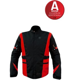 Resim Xspeed Eon 4 Mevsimlik Korumalı Uzun Motosiklet Montu Kırmızı Siyah 