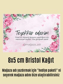 Resim Quun Mağazanıza Özel Teşekkür Kartı 100 adet 