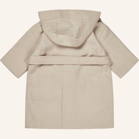 Resim Bauernhof Çocuk Bornoz %100 Pamuk, Waffelpikee, Kapüşonlu, Ahşap Düğmeli - 5-6 yaş 