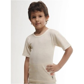 Resim Hasyün Erkek Çocuk İnce Kısa Kol Yün İçlik Fanila Atlet 500ee - 2 Adet Ekru 