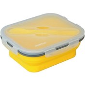 Resim Nurgaz Ng 188 Silikon Katlanabilir Tek Gözlü Yemek Seti Sarı Çok Renkli 