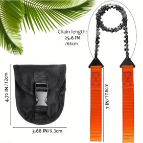 Resim Mi-ÇA HOME Premium Kalite Taşınabilir Zincirli Kamp Testeresi 103cm + Taşıma Çantası 