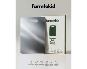 Resim Farmtokid Paslanmaz Çelik Kesme Tahtası 18CMX28CM - 304 Kalite 