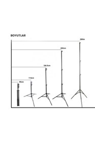 Resim Gdx LS-288 Plus Havalı Kalın Işık Ayağı 280 cm 