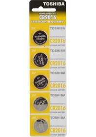 Resim Toshiba CR2016 3V Lityum Düğme Pil 5'li 