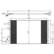Resim ORIS CRN921016 Klima Kondenseri Brazing Megane III-Scenic III 1.6 16V-2.0-1.5DCI-1.4Tce 690X347X16 
