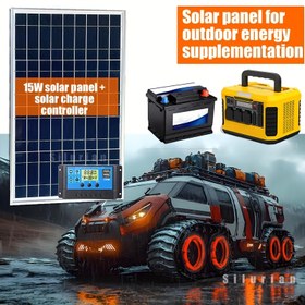 Resim Taşınabilir Güneş Paneli Kiti, Şarj Kontrol Cihazı Dahil - Karavanlar, Kamp, Yürüyüş, Araçlar, Tekneler, Telefon Şarjı, Dış Aydınlatma ve Evcil Hayvan Barınakları İçin Uygun, USB 5V Çıkışlı, Çoklu Güç Seçenekleri 