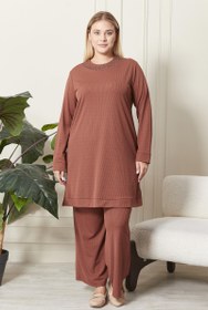 Resim Kadın Büyük Beden İkili Takım - Gül Kurusu / 4XL 