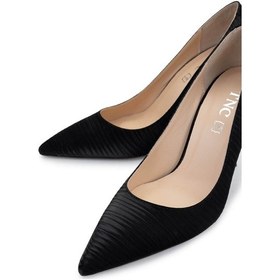 Resim Tamer Tanca Kadın Vegan Siyah Topuklu Ayakkabı 886 2005 Bn Ayk Y25 Sıyah Siyah 