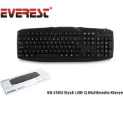 Resim Everest KB-250U Q USB Multimedya Siyah Klavye 