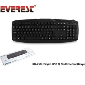 Resim Everest KB-250U Q USB Multimedya Siyah Klavye 
