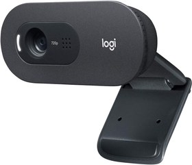 Resim Logitech C505 HD Web Kamerası, 720p/30 FPS, Uzun Mesafeli Mikrofon, Otomatik Işık Düzeltme, Siyah 
