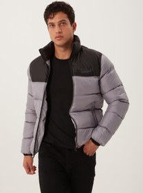 Resim Polo State Dik Yaka Regular Fit Erkek Şişme Mont Gri 