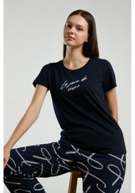 Resim Arnetta Kadın Lacivert Pijama Takımı Lacivert 