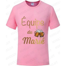 Resim Kuclut Fransız Evlilik Takımı Bekarlığa Veda Partisi T-shirt Damat Moda Grafik Düğün Tişörthakierkek Haki 