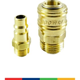 Resim Proxtech Craftex Kompresörler Için Kompresör Stoper Hava Jakı Hortum Gövde 1/4 Erkek ve Dişi Paket 