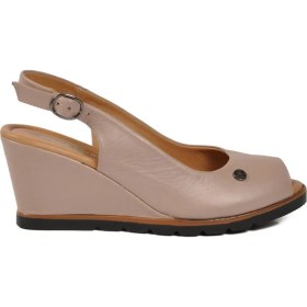 Resim Pierre Cardin Bej Kadın Topuklu Sandalet PC-54596 Z 