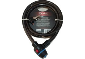 Resim KNT Bisiklet ve Motosiklet Kilidi 15X1500 mm Kalın Kilit 1,5 Metre Uzunluk Siyah 