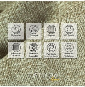 Resim Jakarlı Şönil Koltuk Örtüsü Kanepe Örtüsü Koltuk Şalı 110x175 2 Ad. Kaymaz Kum Beji Kum Beji 