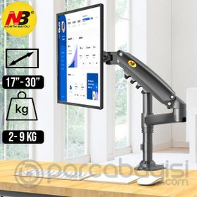 Resim NB H80 Masa Montaj Ergonomik Monitör Tutucu 17-30'' LCD LED Monitör Tutucu 