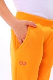 Resim Toontoy Kız Çocuk Beli Paçası Ribanalı Cepli Basic Jogger Eşofman Altı 3 İplik Şardonlu 