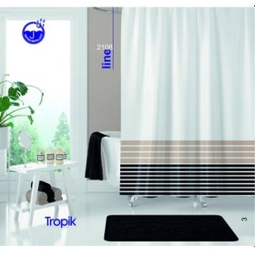 Resim Tropik Duş Perdesi Çift Kanat 2 x 110 x 200 CM Çok Renkli 