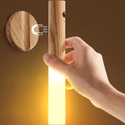 Resim Akıllı İnsan Vücudu Algılama Gece Lambası LED Şarj Edilebilir Koridor Dolap Duvar Lambası Ev Banyo Güçlü Duvar Algılama Işığı 