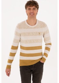 Resim U.S. Polo Assn. Erkek Regular Fit Bisiklet Yaka Hardal Kazak 50307872-VR151 