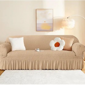 Resim StarMall Bürümcük Koltuk Örtüsü Kanepe Örtüsü 3lü 1 adet Bej 