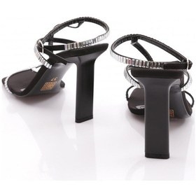 Resim Dgn C5200 Kadın İpli Topuklu Abiye Ayakkabi Siyah Nubuk 