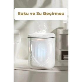 Resim Eco Lounge Akıllı Teknolojik Sensörlü Çöp Kovası Işık Antibakteriyel Koku Geçirmez Mutfak Banyo Wc Ofis 20L Uv 