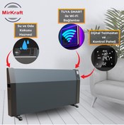 Resim Mirkraft ECON 110 Antrasit Dijital Konvektör Isıtıcı Yüksek performanslı ısıtma 