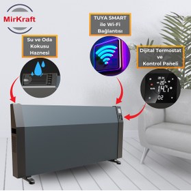 Resim Mirkraft ECON 110 Antrasit Dijital Konvektör Isıtıcı Yüksek performanslı ısıtma 