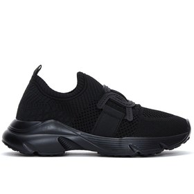 Resim Kadın Siyah Kumaş Sneaker 