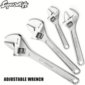 Resim Premium 4'lü Ayarlanabilir Anahtar Seti - Dövme, Isıl İşlem Görmüş & Krom Kaplama Yüksek Karbonlu Çelik (15.24cm, 20.32cm, 25.4cm, 30.48cm) 